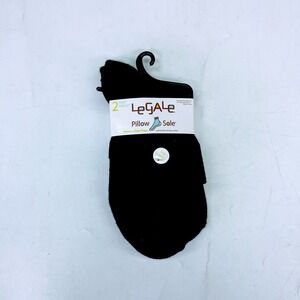 Legale Pillow Sole Women Black Bamboo Anklet Socks 2 Pair Pack X13068FM SZ 4-10